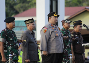 Apel gabungan persiapan menjelang tahun baru 2023 yang dilaksanakan Polres Kapuas Hulu