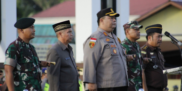 Apel gabungan persiapan menjelang tahun baru 2023 yang dilaksanakan Polres Kapuas Hulu
