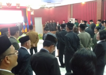 FOTO--Pelantikan 36 pejabat pimpinan tinggi pratama, administrator dan pengawas di lingkungan Pemkab Sanggau, Jumat (26/05/2023)--Kiram Akbar