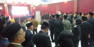 FOTO--Pelantikan 36 pejabat pimpinan tinggi pratama, administrator dan pengawas di lingkungan Pemkab Sanggau, Jumat (26/05/2023)--Kiram Akbar