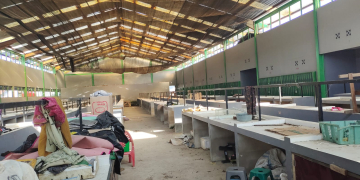 Kondisi bangunan pasar Dogom Permai saat ini