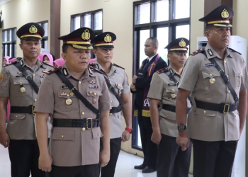 Proses Sertijab Waka Polres dan Dua Kasat di Polres Kapuas Hulu