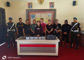 Foto---Tersangka beserta barang bukti yang berhasil diamankan petugas---ist