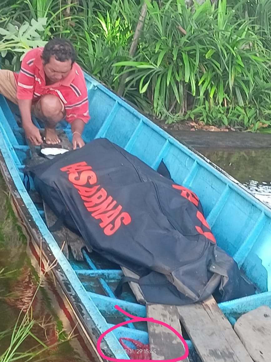 Warga Jongkong Manday yang tenggelam beberapa hari yang lalu ditemukan meninggal