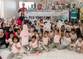 Para peserta berfoto bersama usai mengikuti PLN Mengajar. Foto: Dokumentasi PLN