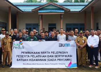 Sikapi Kebutuhan Satpam yang Meningkat, PLN Memberikan Program Diksar Gada Pratama untuk Pemuda di Desa Muara Jekak