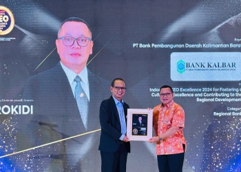 Bank Kalbar Kembali Sabet Penghargaan Indonesia CEO Excellence Award 2024