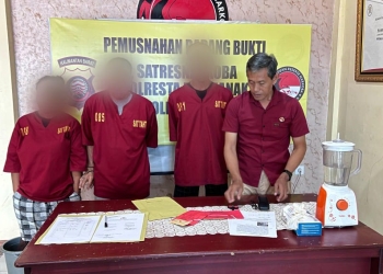 Polresta Pontianak Musnahkan 6,58 Gram Sabu