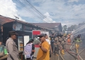 Belasan Ruko di Pasar Senggol Kuala Dua Kubu Raya Ludes Terbakar