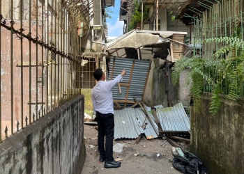 Dua Ruko di Jalan Indragiri Barat Pontianak Ambruk, Edi Kamtono Imbau Warga Awasi Bangunan Kosong
