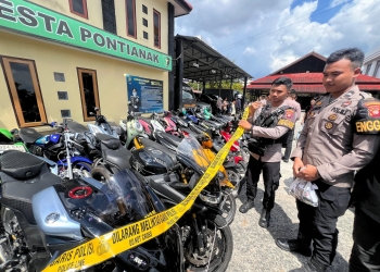 Polresta Pontianak Gagalkan Aksi Balap Liar, Sitar 49 Motor Knalpot Brong dan Amankan Puluhan Remaja Bawah Umur