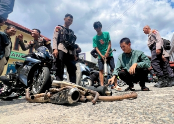 Polresta Pontianak Gagalkan Aksi Balap Liar, Sitar 49 Motor Knalpot Brong dan Amankan Puluhan Remaja Bawah Umur