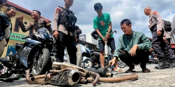 Polresta Pontianak Gagalkan Aksi Balap Liar, Sitar 49 Motor Knalpot Brong dan Amankan Puluhan Remaja Bawah Umur